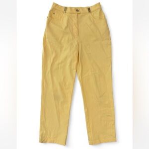 St. John Sport Marie Gray Woman 2 Yellow Stretch Jeans Pants